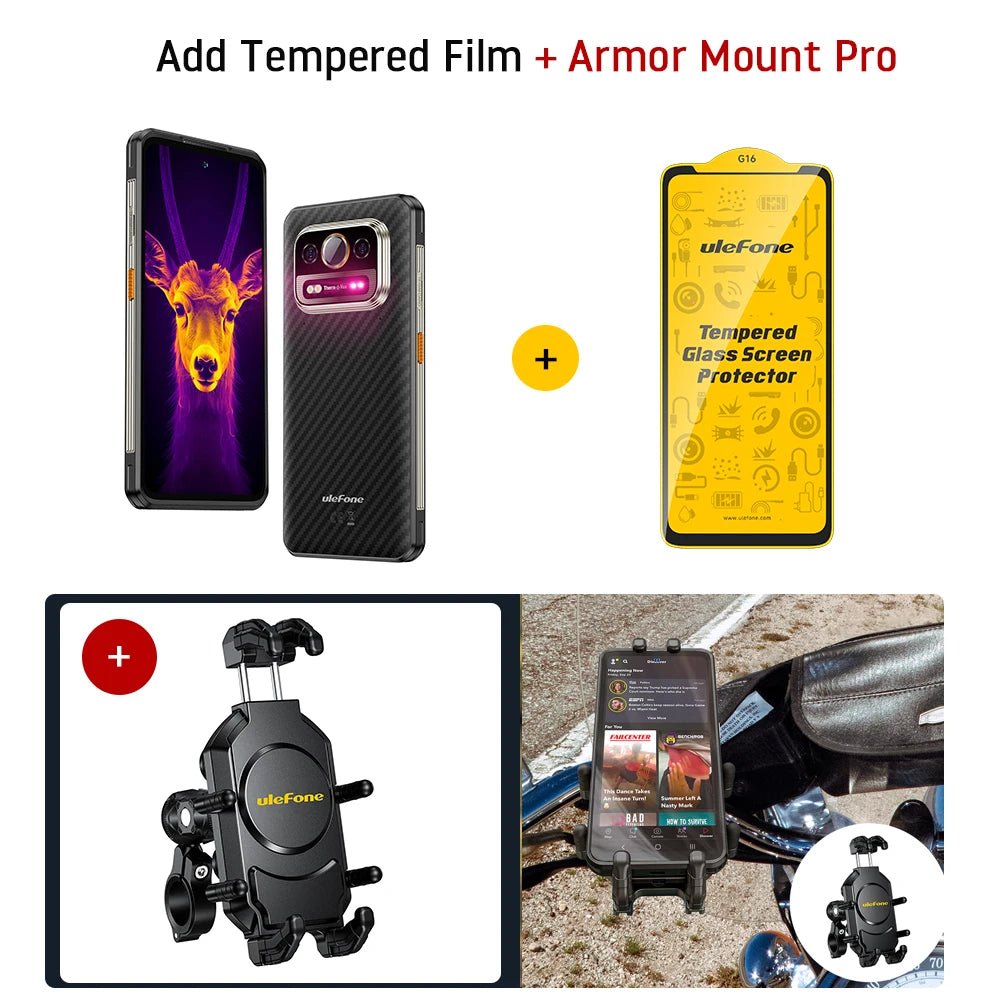 Ulefone Armor 25T Pro 5G  Rugged Phone  Android 14 30W Wireless Charging 50MP+64MP Night NFC Waterproof Smartphone