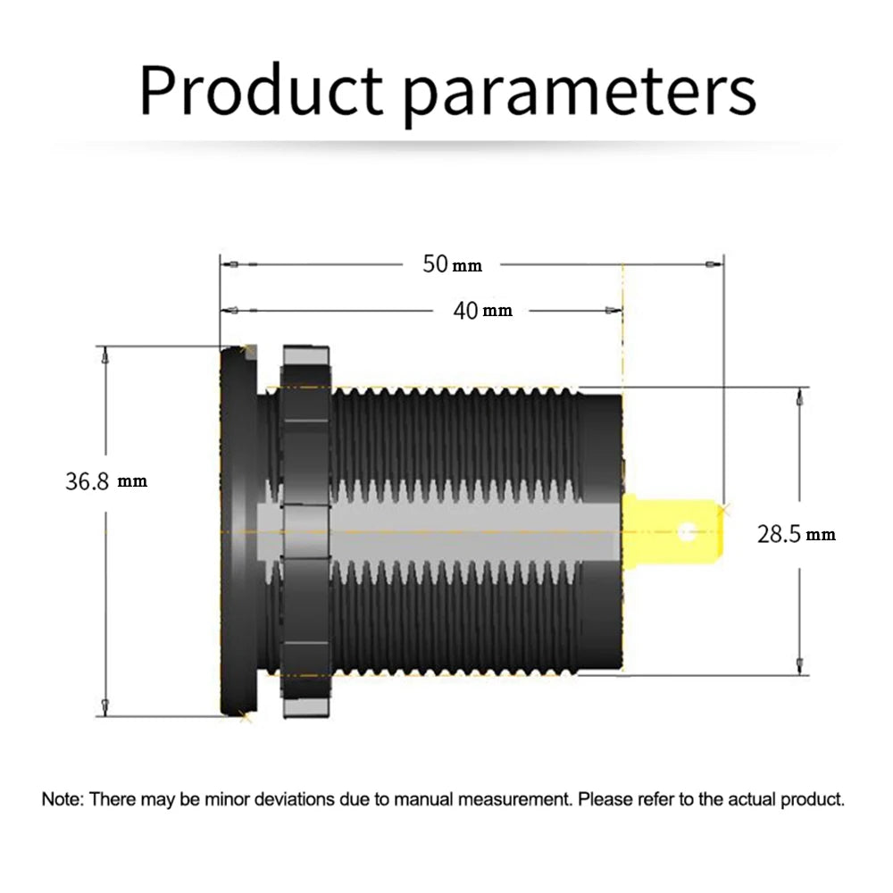 60W PD Type C/QC 3.0 USB Charger with button Switch LED Voltmeter Power Outlet Fast Charging for 12V 24V Car Truck Motorcycle RV