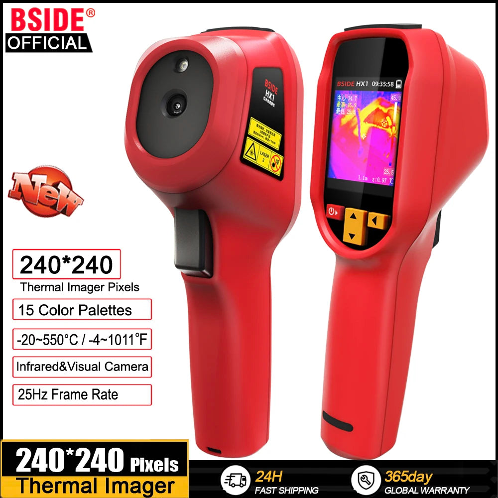 BSIDE Thermal Imager HX1 NEW Camera Laser Thermographic 240×240 Resolution For Circuit PCB Repair Pipeline Detection Medical