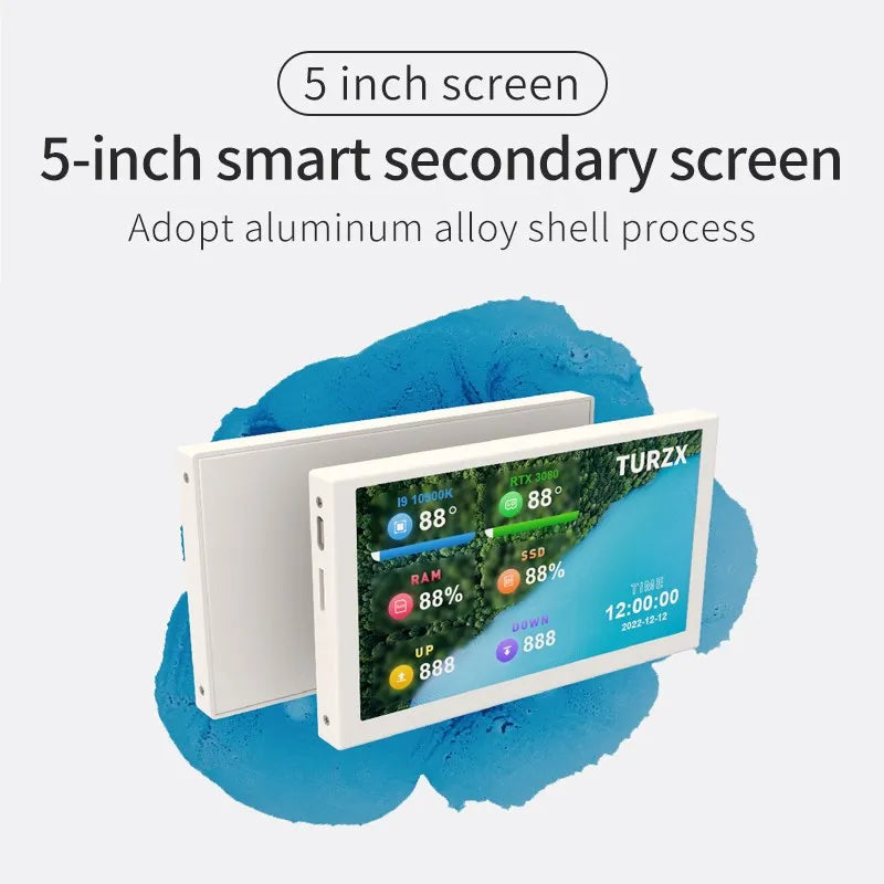 8.8 / 5 / 3.5 Inch IPS Type-C Secondary Screen Computer CPU GPU RAM HDD Monitor USB Display Freely AIDA64 Mini Monitor Win 10 11