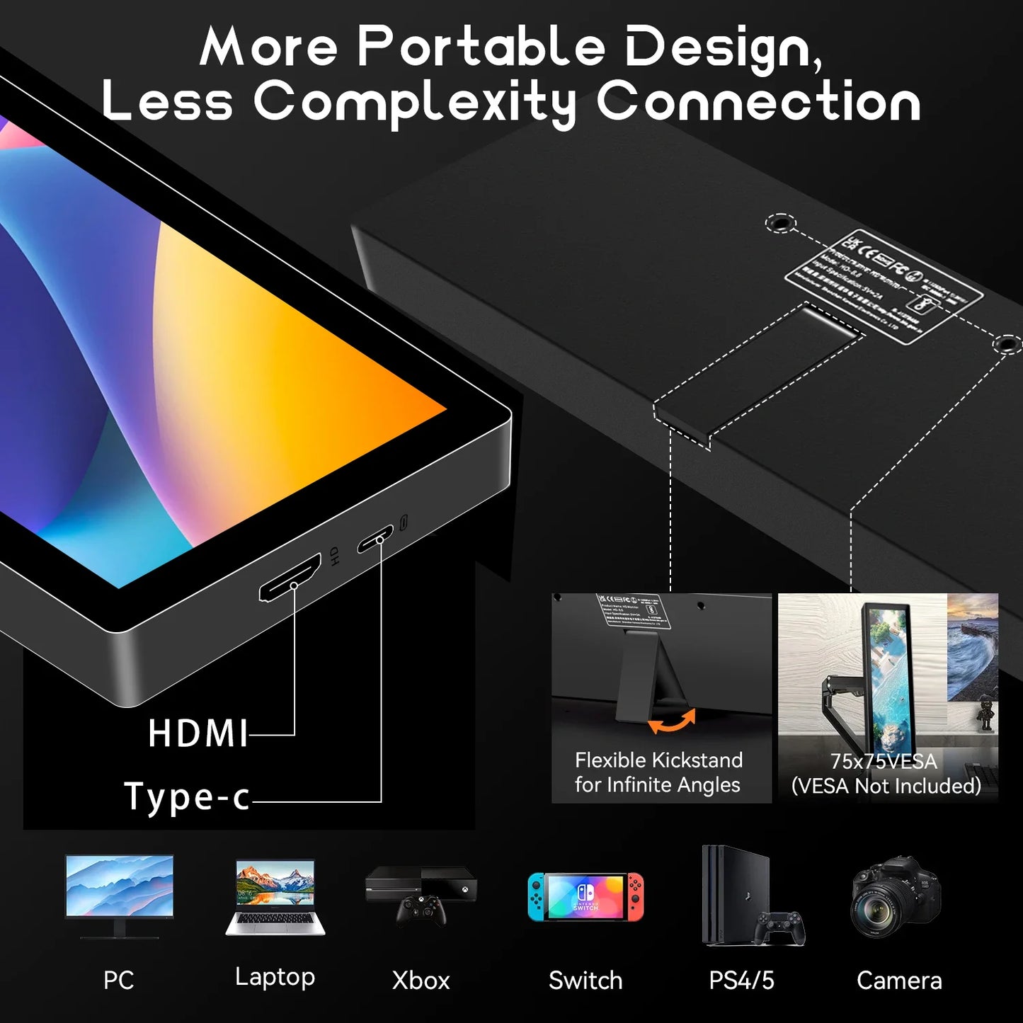 10.3 inch TouchScreen Monitor 1920x720 IPS Display LCD Bar Computer Temp Display Extender Monitor