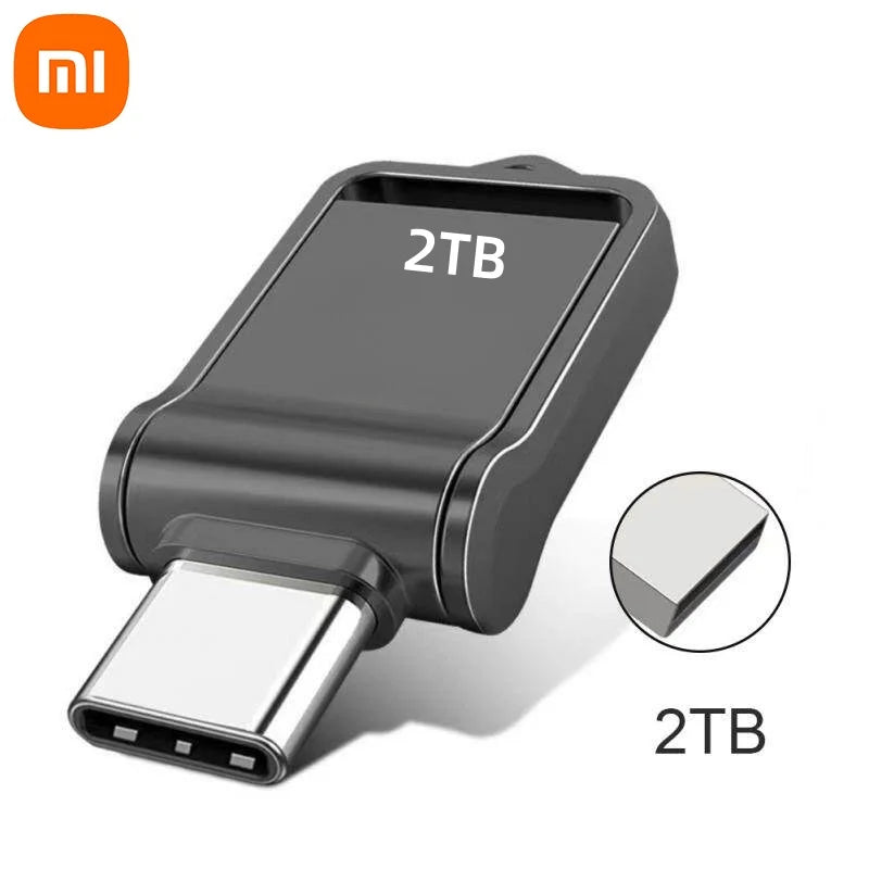 Xiaomi 2TB Flash Drive High Speed USB 1TB 512GB Type-C Interface Dual-Use Flash Memory Stick For Mobile Phone Computer Disk 2025