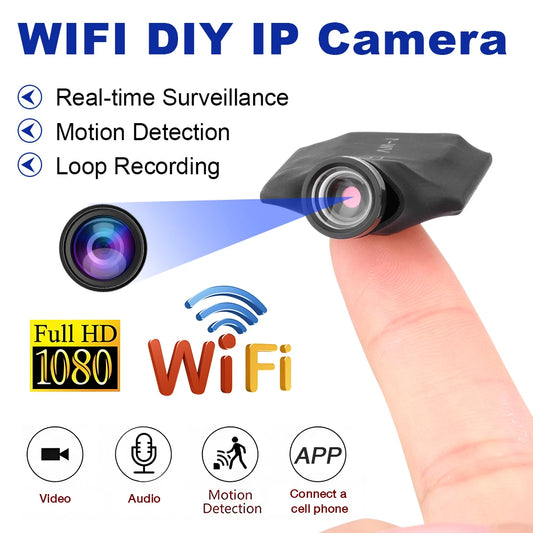 1080P High-Definition Wireless WIFI IP Mini Camera DIY Button Design Module Motion DVR Video Recorder Home Security P2P Camera