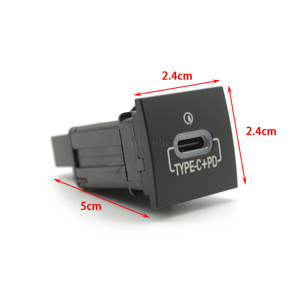 For VW Golf 6 Jetta 5 MK5 EOS Scirocco 2006 - 2012 Car USB Charger Socket PD Quick Charge QC3.0 Cigarette Lighter Interface