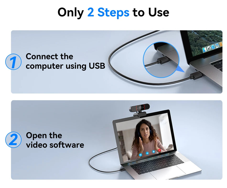 Webcam 4K Web Camera With Tripod EMEET USB Computer Autofocus Streaming Camera with Microphones for Zoom/Teams/OBS/PC/Mac/Laptop