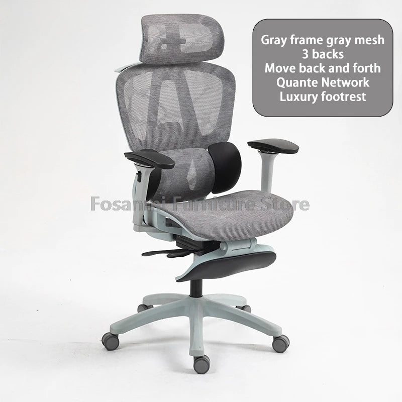 Comfortable Mesh Back Height Computer Chair Ergonomic Office Chair With Lumbar Support and Adjustable Headrest Gaming Desk Chair