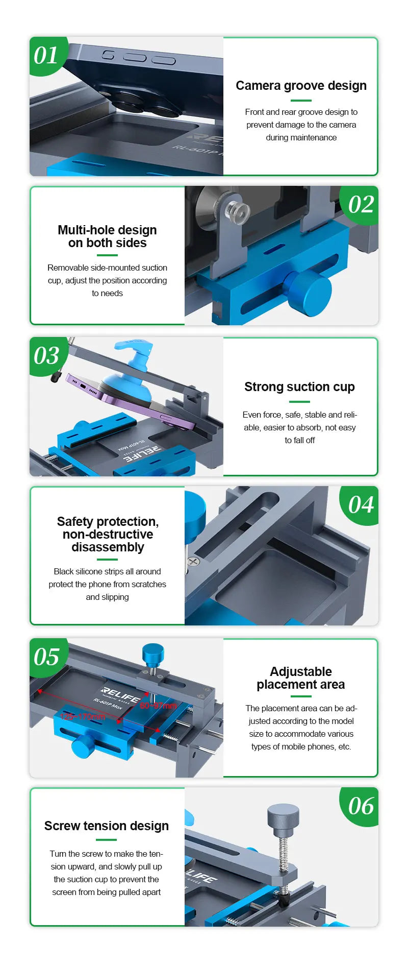 RELIFE RL-601P Max Multifunctional Repair Frame Corrector Multifunctional Repair Screen Pressure Preservation Repair Tools