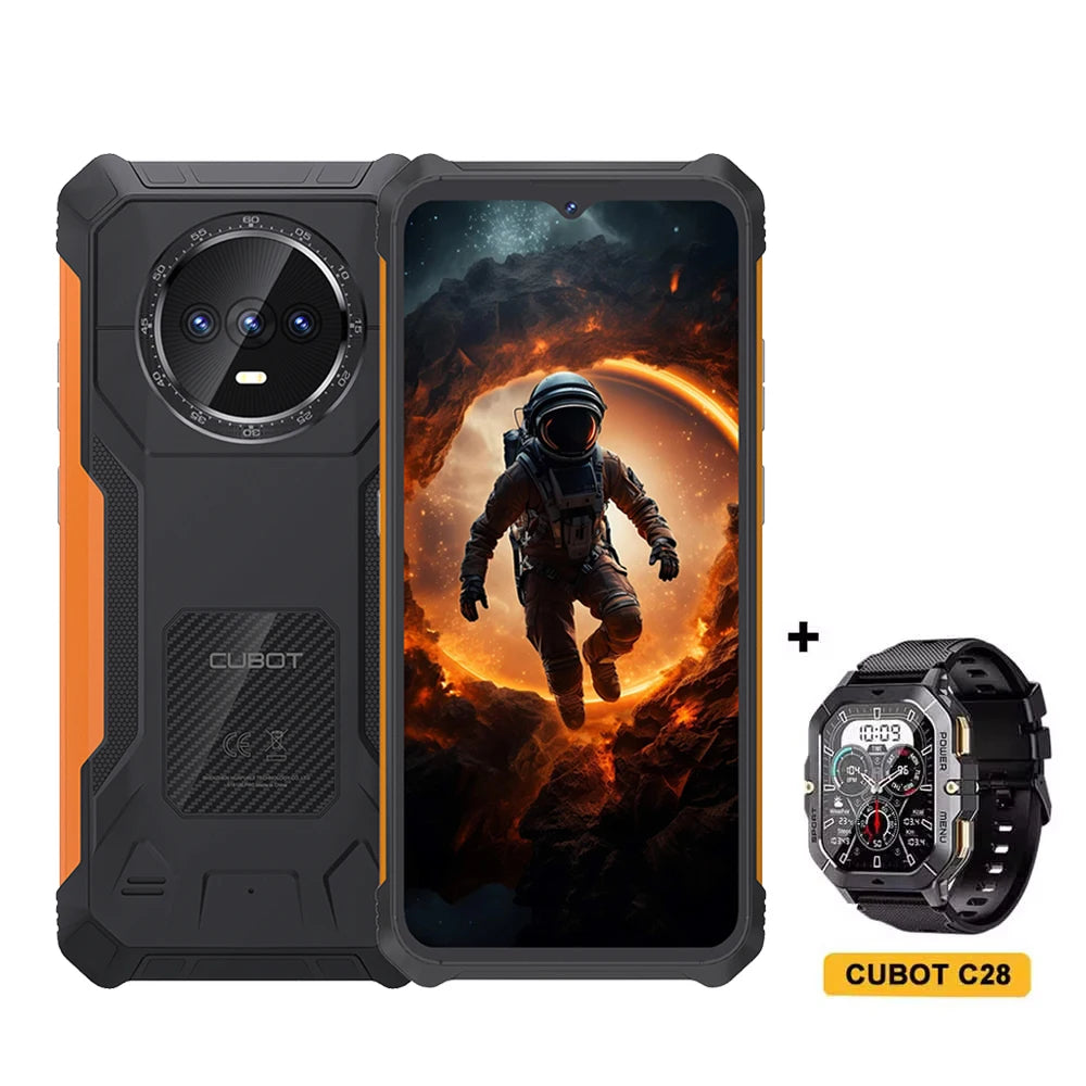 Cubot KINGKONG ES Ultra-thin Rugged 4G Smartphone 16GB(6GB+10GB)RAM+128GB RAM 90Hz 6.56" HD+Screen Android 14 48MP Main Camera