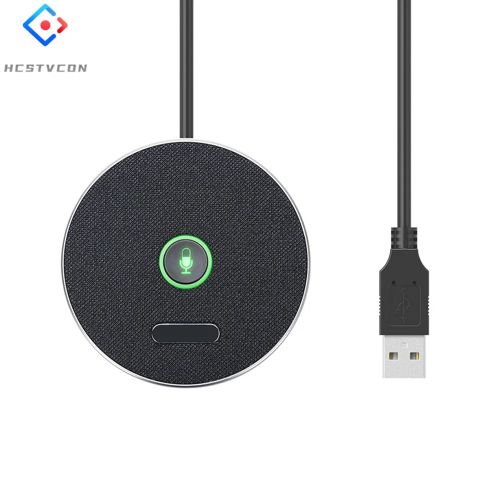 Omnidirectional Microphone for Video Conference Mini Portable 360° Voice 6M Pick up USB Plug Play Educate Business Online Live