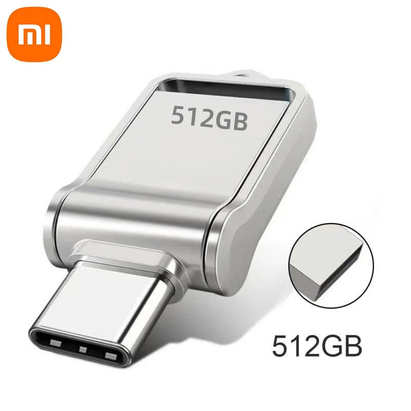 Xiaomi 2TB Flash Drive High Speed USB 1TB 512GB Type-C Interface Dual-Use Flash Memory Stick For Mobile Phone Computer Disk 2025