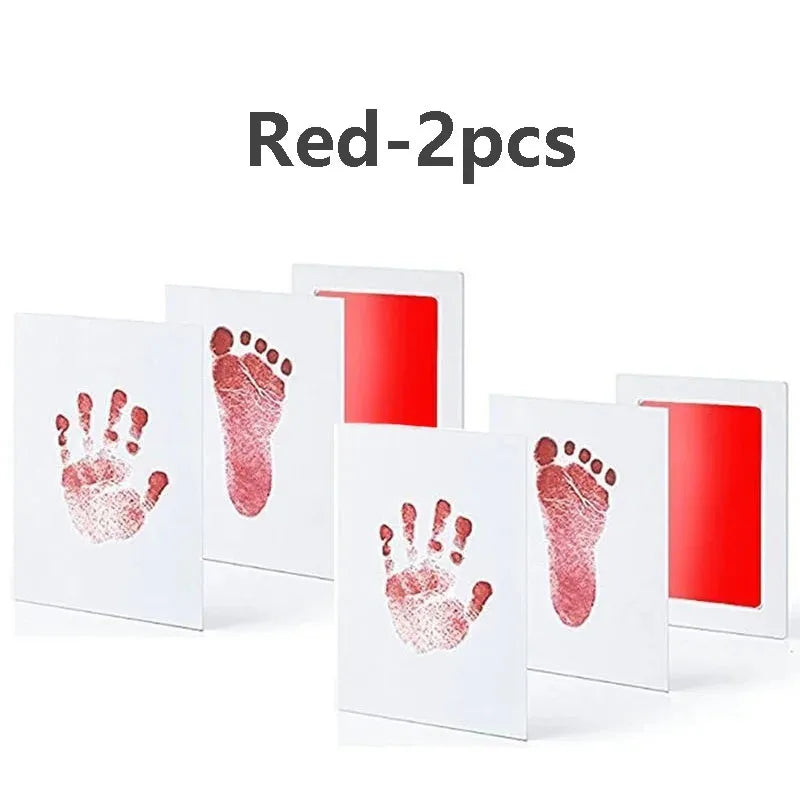 2/4pc Baby Handprint Footprints Ink Pads Safe Non-toxic No-Touch Skin Inkless Inkpad Kits Pet Cat Dog Paw Prints Souvenirs Gifts