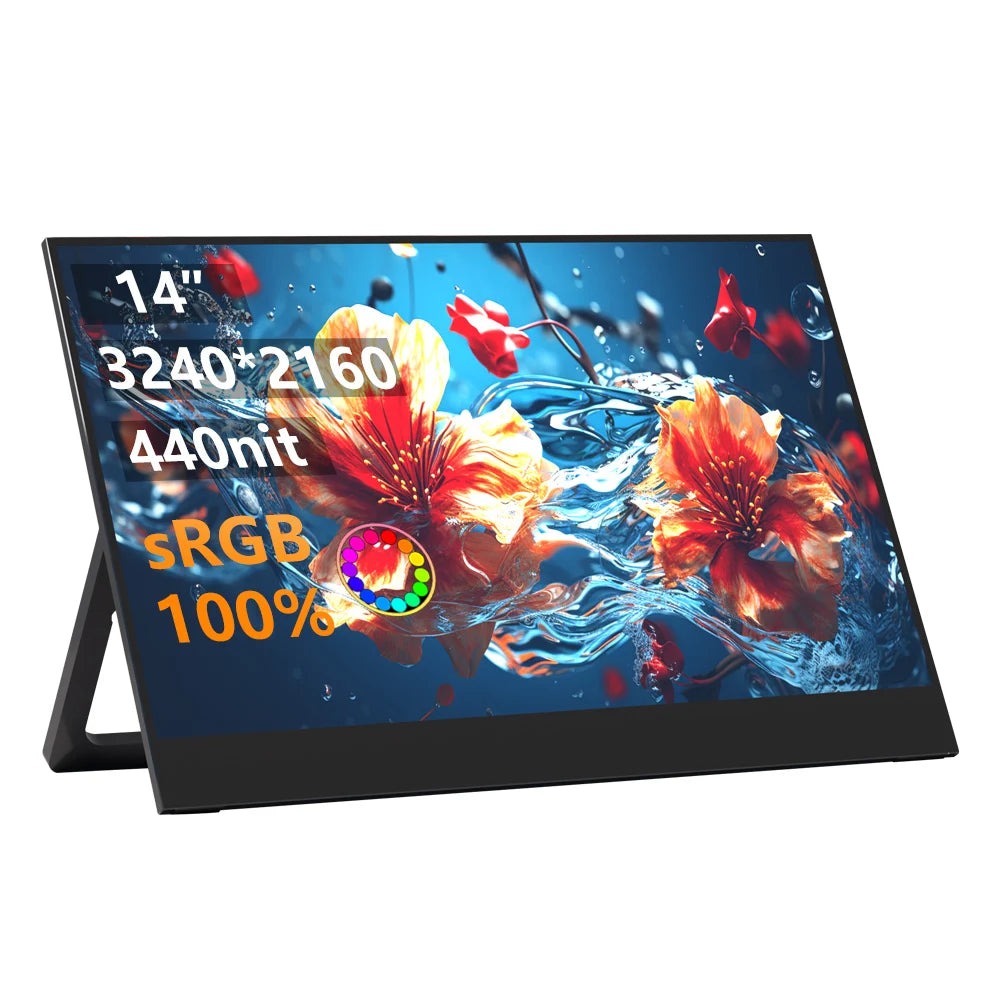 MUCAI N140TUK-3240 14Inch 60Hz 3240* 2160 Brightness 440cd/㎡ Portable Monitor Suitable For PS4/PS5/Laptops/Desktops/Phones