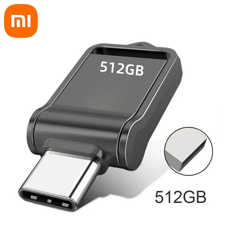 Xiaomi 2TB Flash Drive High Speed USB 1TB 512GB Type-C Interface Dual-Use Flash Memory Stick For Mobile Phone Computer Disk 2025