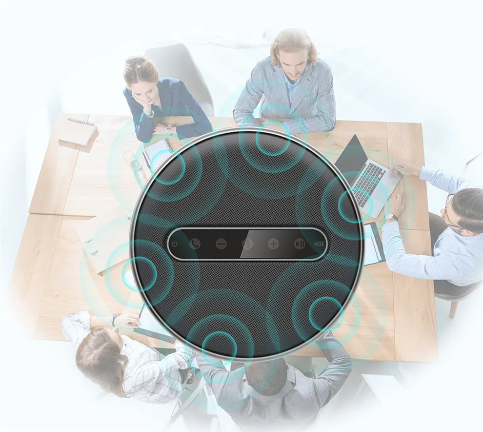 Conference Microphone USB Speakerphone Omnidirectional Computer 6 Mic 360° Voice Pickup Video Online Course Speakers Desktop