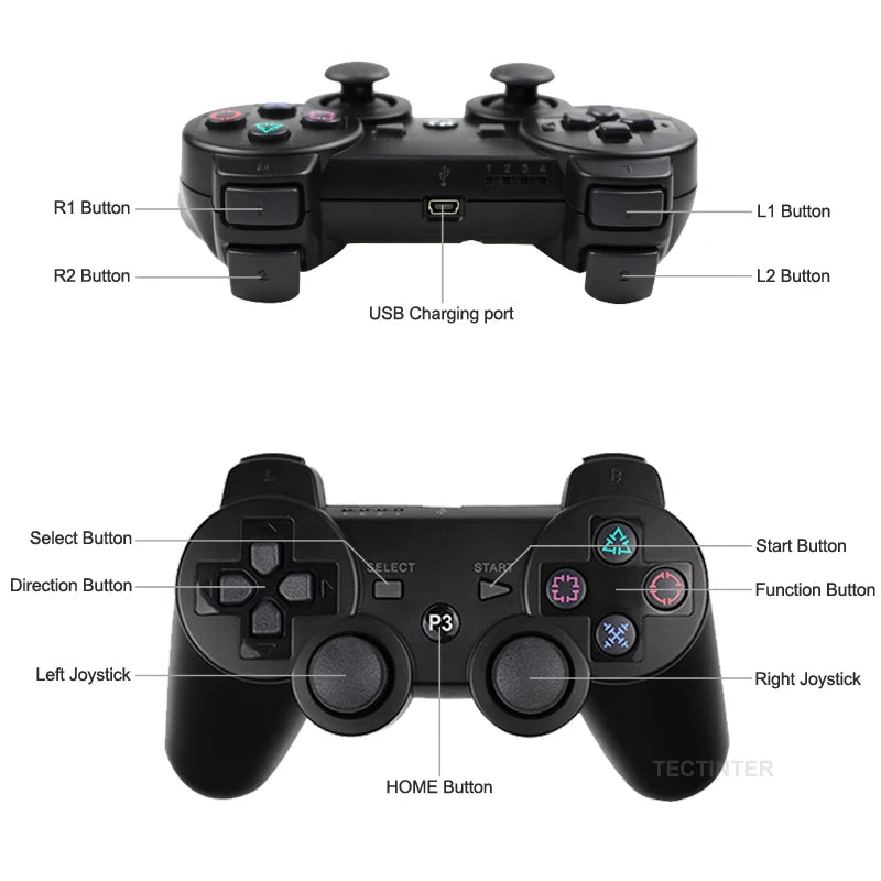 Controller Support Bluetooth For SONY PS3 Wireless Gamepad for Play Station 3 Joystick Console For PS3 Controle For PC