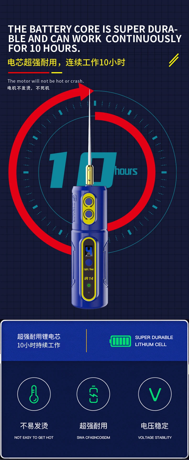 MECHANIC IR14/IR13/IR10 PRO Electric OCA Glue Remover Tool With Green Dust Display Lamp LED Display For Screen Remover Glue