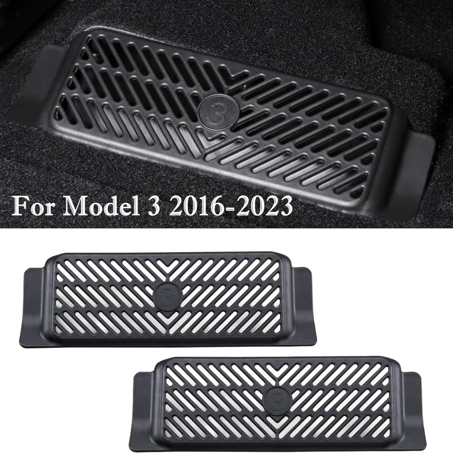 For Tesla Model 3 2024-2016 Backseat Air Vent Cover For Model 3 Highland 2024 ABS Air Flow Vent Grille Protection 2PCS Set