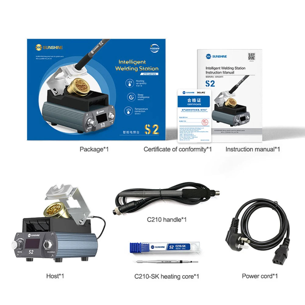 SUNSHINE S1 Electric Soldering Iron Station Precision Tweezers for Mobile Phone Motherboard PCB Repair Welding Desoldering Tools