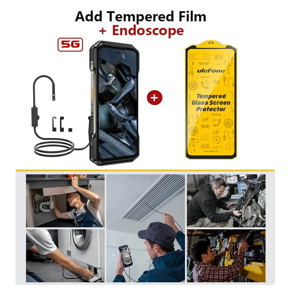 Ulefone Armor 27T Pro 5G THERMAL BY FLIR® Rugged Phone 10600mAh Android 14 Smartphone 64MP 6.78" 24GB+256GB NFC Mobile Phone