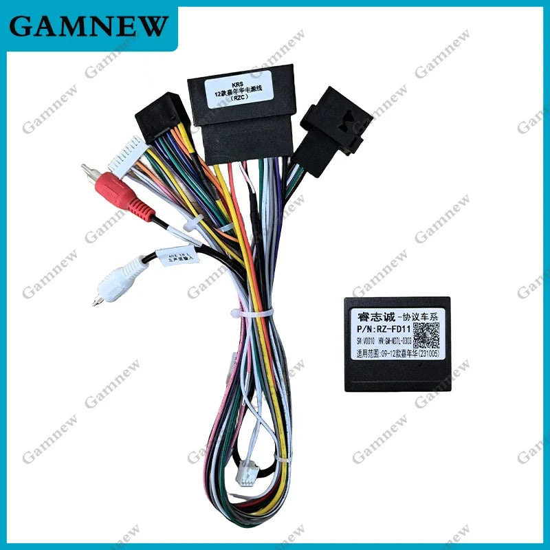 Car 16Pin Stereo Wiring Harness Canbus Support For Ford Fiesta 2012 Audio Radio Power Cable Adapter