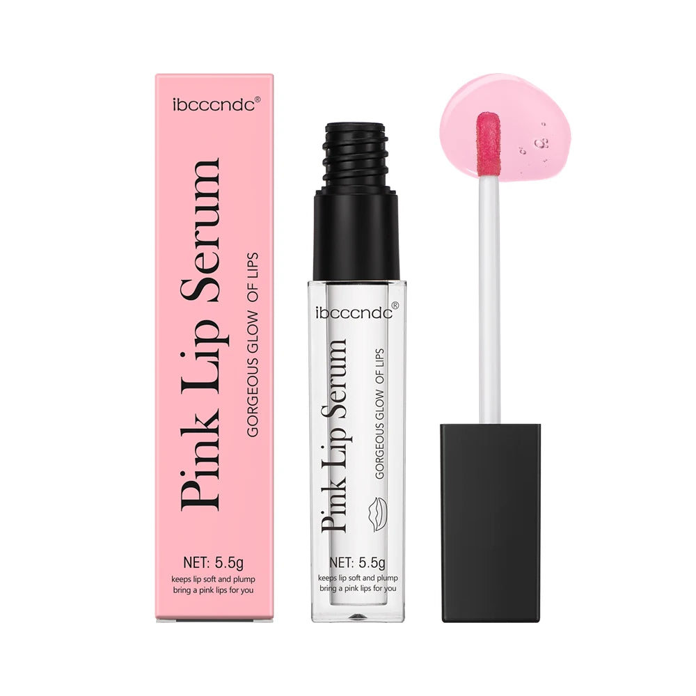 Natural Pink Serum Lips Pink Fresh Remove Dark Lips Gel Lightening Essence Cream Balm Repair Fine Line Brighten Lip Exfoliator