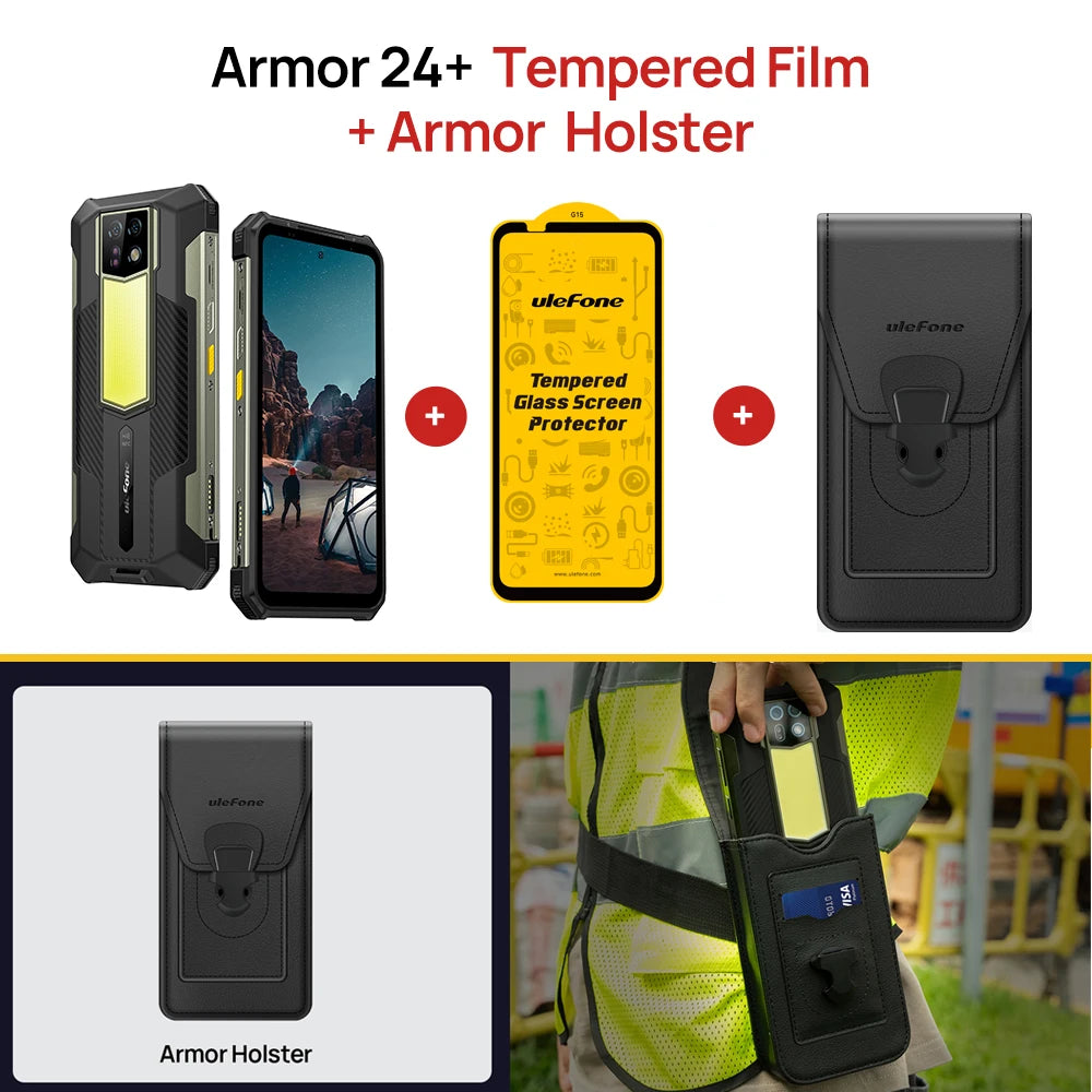 Ulefone Armor 24 Rugged Phone 22000mAh Up to 24GB+ 256GB 6.78"120Hz Smartphone 64MP+64MP NFC Phone LED Light Global Version