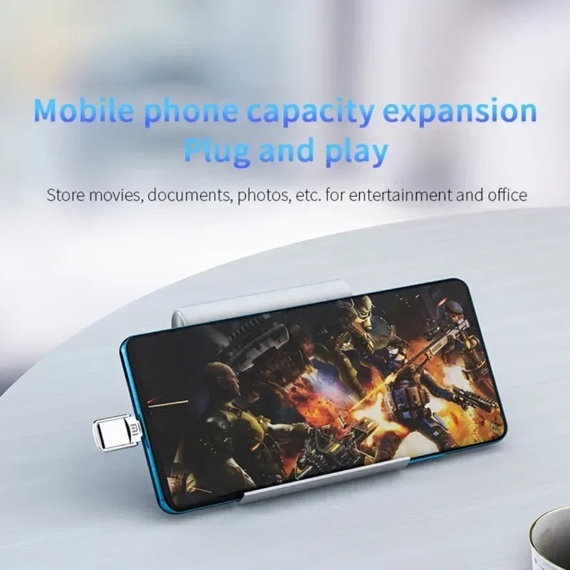 XIAOMI 2TB Metal Pendrive 2 IN 1 OTG 1TB 512GB USB Flash Drives 256GB 2TB USB 3.0 Pen Drive Memory Stick Type C For Cellphone PC