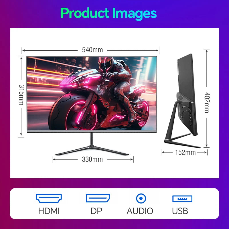 2025 Anmite 24 Inch PC Gaming Monitor 200Hz IPS LCD Display 1920×1080P FHD Desktop Ultra-thin Gaming Computer Screen100Hz HDMI