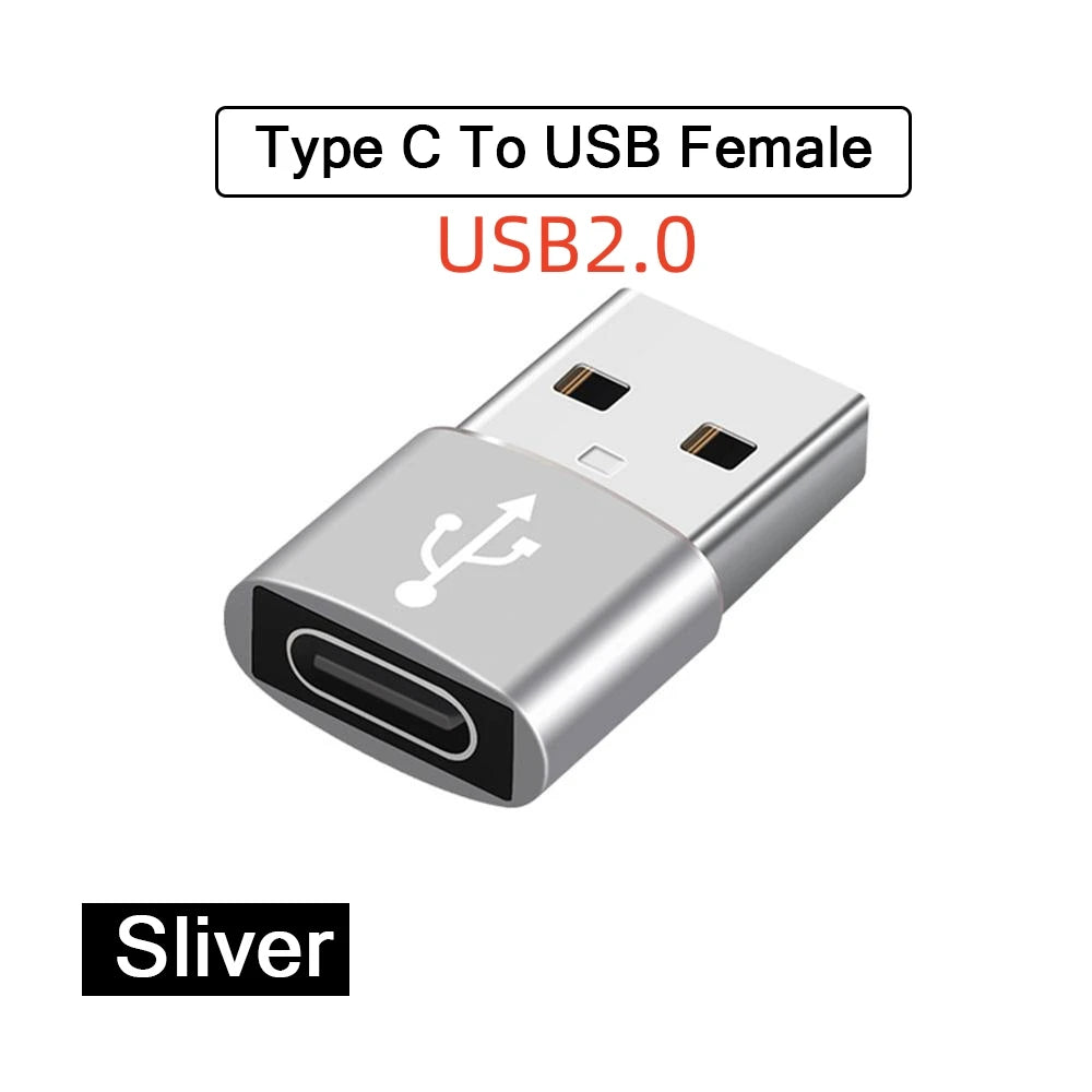 2PCS USB 3.0 To Type C OTG Charger Adapter Connector Type-C to USB Male To Type-c Adapt Converter for PC MacBook Car USB ipad