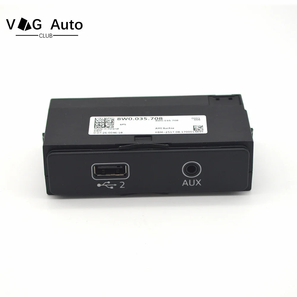 8W0 035 708 For Audi A4B9  A5 Q5FY External Interface  Carplay Switch Audio Source Interface USB AUX-IN 8W0035708