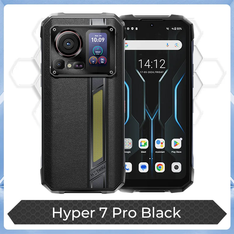 HOTWAV Hyper 7 Pro 5G Rugged Phone 200MP Android 14 6.6'' FHD+ 120Hz Smartphone 36(16+20)GB 256GB 10800mAh 33W Mobile Phone