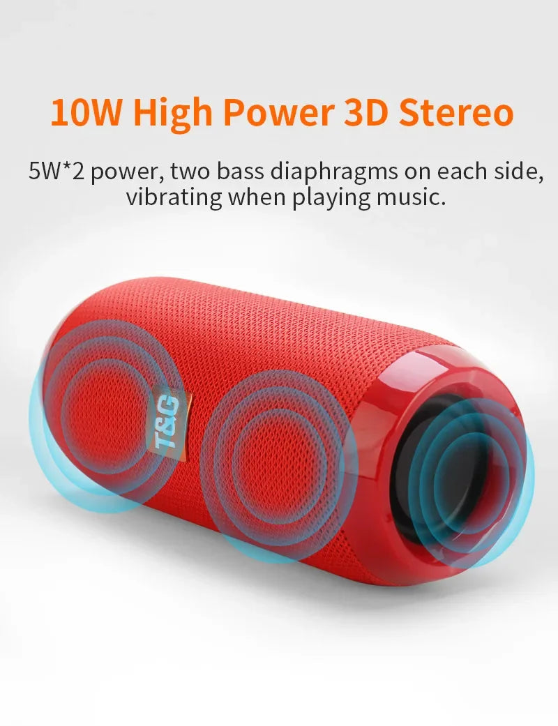 Portable Speaker Wireless  Bluetooth-compatible Subwoofer Outdoor Waterproof Loudspeaker Stereo Surround Support FM RadioTF