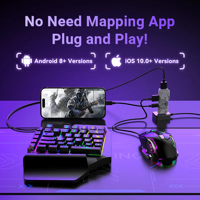 Gamwing M9 Mobile Game Keyboard & Mouse Controller Converter Adapter for Native Games Call of Duty for Android & iOS