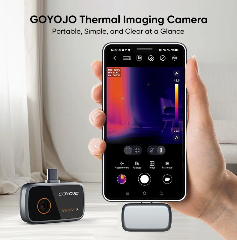 GW192A New Thermal Imaging Camera for iPhone & Android Phone Infrared Thermal Imager Inspection Repair Thermographic Camera