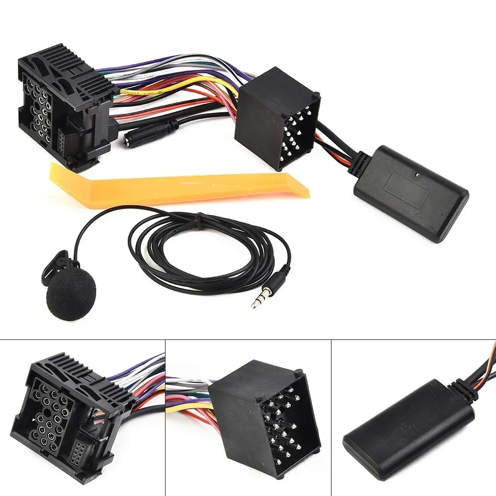 5908 Bluetooth-compatible Adapter With Microphone CD Cable For BMW E46 3 Series 320i, 320ci, 320cic, 323i, 323ci AUX IN  5-12V