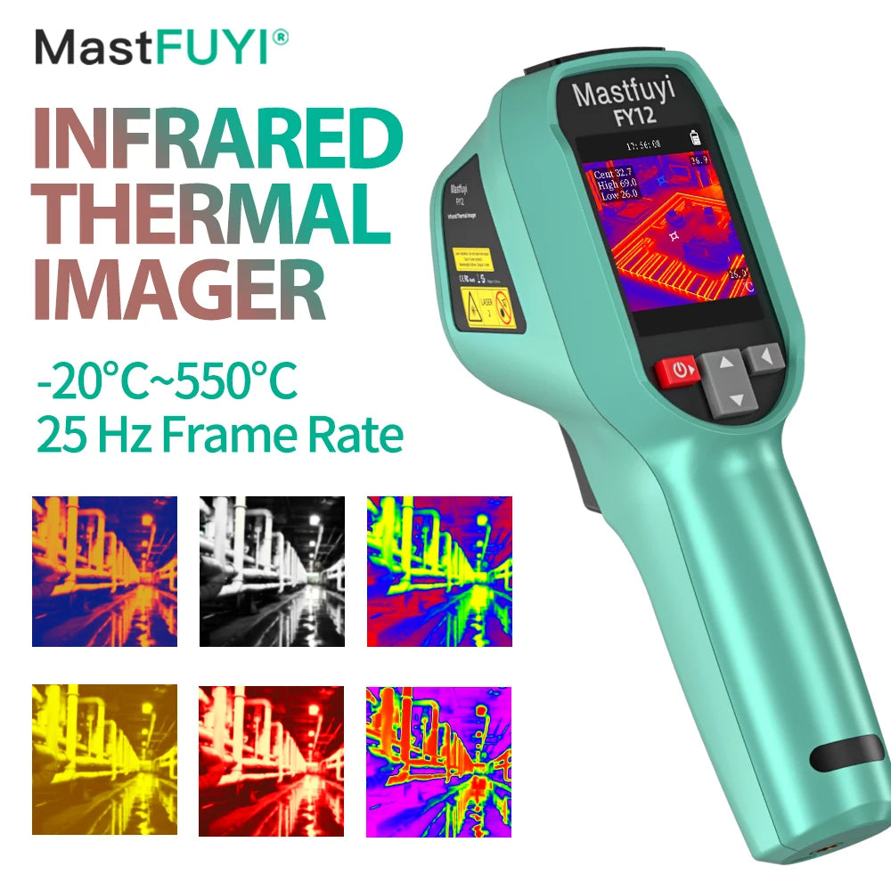 MASTFUYI Rechargeable Thermal Imaging Camera Handheld Thermal Imager -20℃~550℃ Waterproof Dustproof Drop Resistant