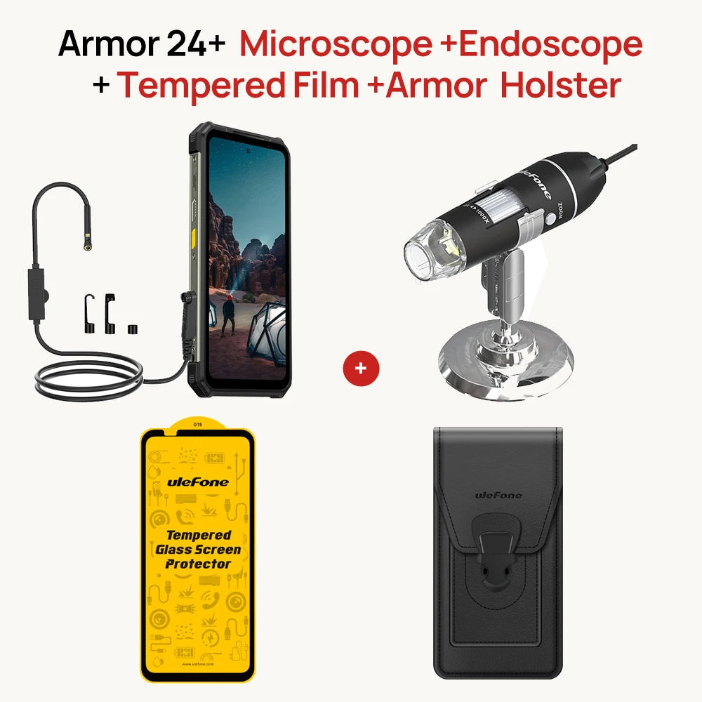 Ulefone Armor 24 Rugged Phone 22000mAh Up to 24GB+ 256GB 6.78"120Hz Smartphone 64MP+64MP NFC Phone LED Light Global Version