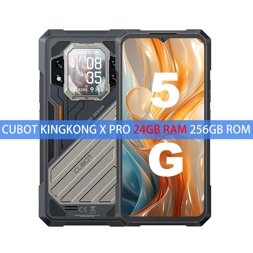 CUBOT KINGKONG X PRO 5G Rugged Smartphone Android 14 10200mAh 24GB RAM+256GB ROM Mobile Phone 100MP 6.72Inch Screen 144Hz NFC