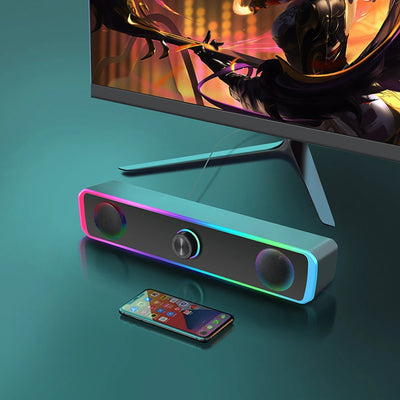 3W*2 Bluetooth Speaker 4D Stereo Surround Speakers Mini Subwoofer Sound Bar For Laptop PC Computer USB DC 5V