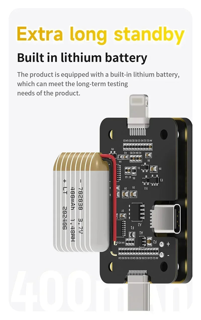 MECHANIC T-824 T824 SE Tail Insertion Tester Tail  Insertion Detector Type-C Lightning I nterface for Phone Repair Tools