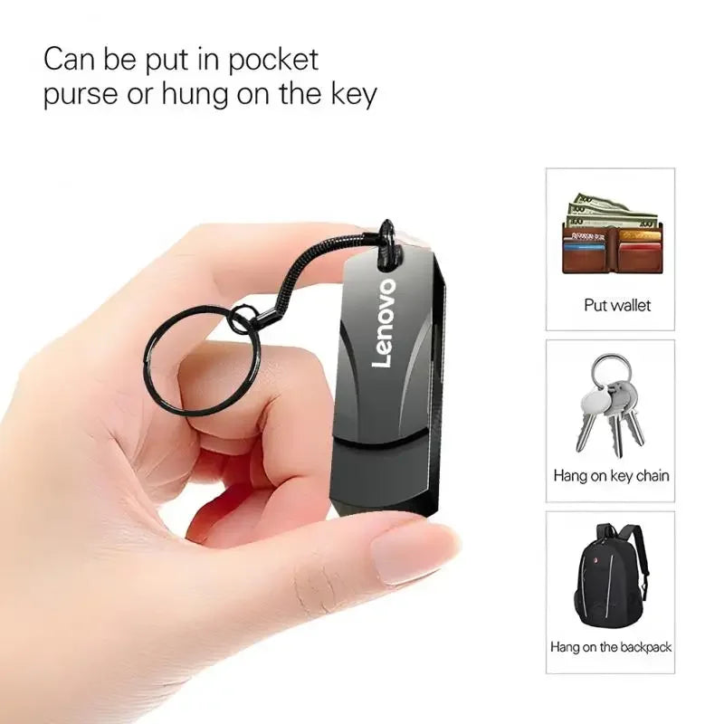 Lenovo USB 3.0 16TB Cle USB Flash Drive High Speed 8T Pen Drive Waterproof Pen Drive USB Memory Computer Accessories for Ps4/p