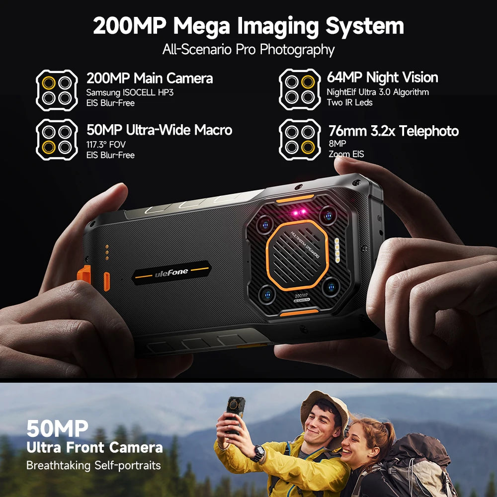 【New】Ulefone Armor 26 Ultra 5G Rugged Waterproof Smartphone 120W 15600mAh 200MP+64MP Smartphone Up to 24GB+512GB NFC