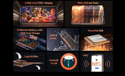 Cubot KingKong ACE 3, smartphone android 14, 24GB RAM(8GB+16GB), 256GB ROM, 90Hz Screen,Dual Screen, 100MP Camera, Add to Cart