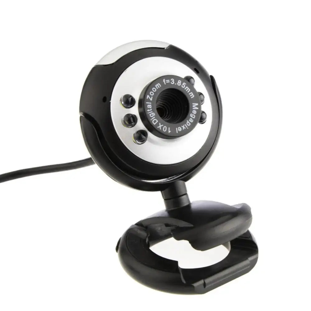 USB Webcam High Clarity 12.0MP 6 LED Night Light Web Camera Built-in Mic For PC Laptop