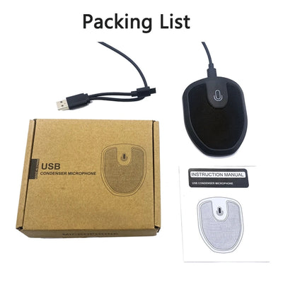 Conference Microphone USB Computer Micro Mute Function Omnidirectional Meeting Mic for Laptop PC