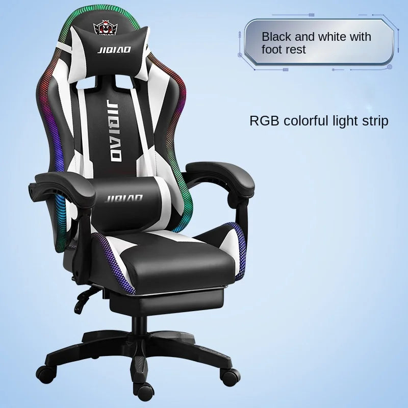 Warming Modern Minimalist Home Gaming Chair With Footrest Internet Cafe Computer Chair Reclining Live Streaming Rotating Chair