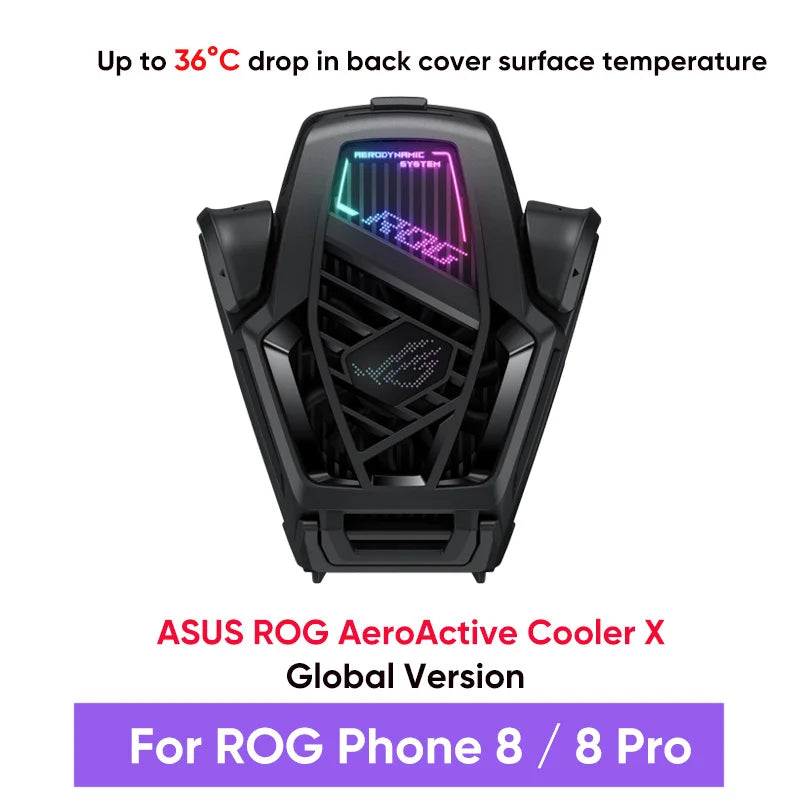 Original ASUS ROG AeroActive Cooler X ROG Phone 8 Funcooler with Fan Holder ROG Phone 8 Pro cooler USB-C Charging