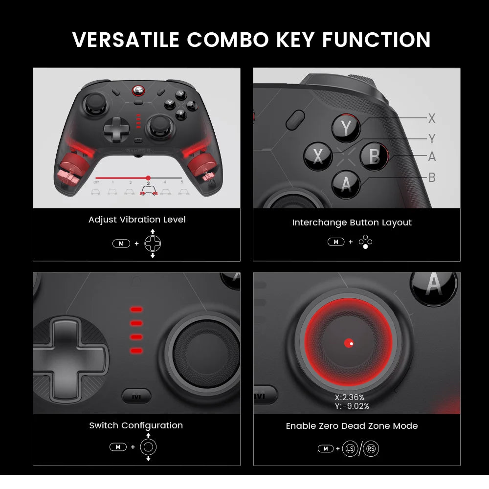 GameSir Cyclone 2 Wireless Switch Controller Bluetooth Gamepad with Hall Effect for Nintendo Switch iPhone Android Phone