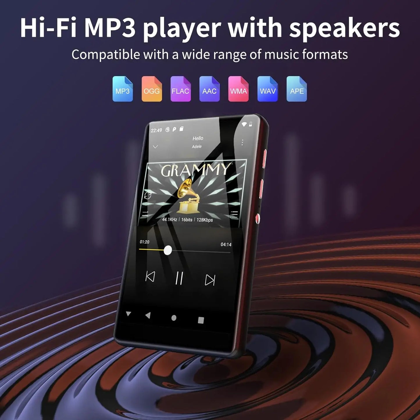 80GB MP3 player for Android with Bluetooth and WiFi, 4.0-inch full touch screen Built-in speakers, browser support