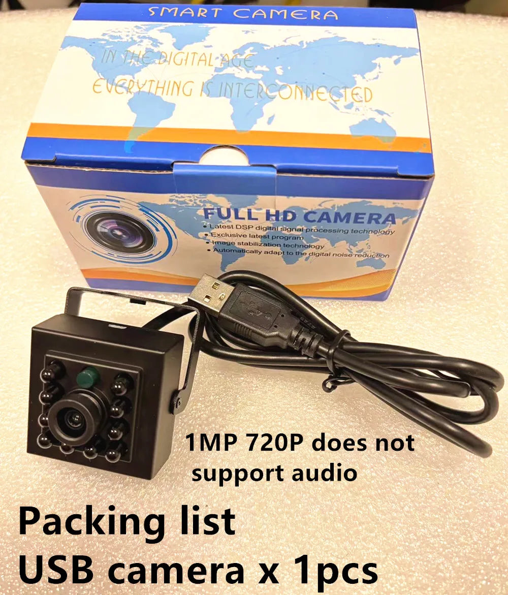 2MP 1080P 1/3 CMOS Ir Infrared Usb Camera UVC with 940nm IRCUT Ir Led Night Vision Aluminum Mini Case WINXP,WIN2003,WIN7